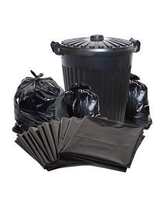 Black Garbage Bag Pack Of 20 Pieces,65x95cm,50gallon Kitchen Bin Liners
