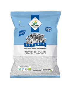 Organic Rice Flour Pure White Rice Atta USDA Certified Organic European Union Certified Organic Pesticides Free Adulteration Free Sodium Free 2 lb 24 Mantra Organic