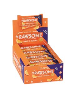Rawsome Orange & Hazelnut Vegan Protein Bar / 25% Protein / Gluten Free / No Added Sugar / 16x40g