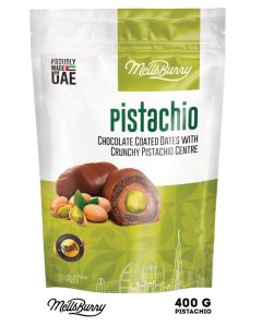 Pistachio Chocolate Coated Dates with Crunchy Pistachio Centre 400g / Premium UAE Made Gluten Free Dates