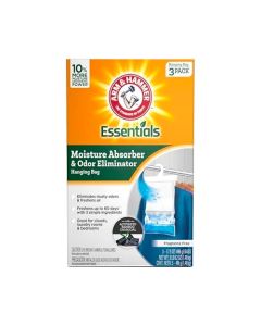 Arm Hammer Essentials Hanging Moisture Absorber and Odor Eliminator 175 oz 3 Pack Fragrance Free Moisture Absorbers for Closets Laundry Rooms and Bedrooms LongLasting Freshness