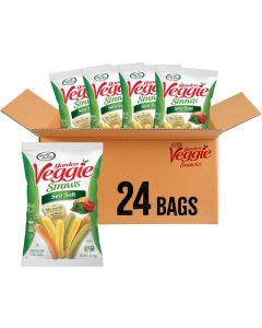 Sensible Portions Garden Veggie Snacks - Sea Salt Veggie Straws, Snack Size, 1 Oz (Pack of 24)