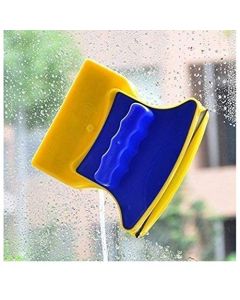 Svk Dream Magnetic Double Side Window Cleaner Tool Glazed Two Sided Glass Cleaning Wiper Brush with 2 Extra Cleaning Cotton Pads Squeegee Washing Equipment Household Glass Cleaner