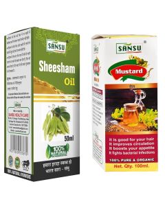 Sansu Sheesham Oil 100ml Mustard Oil 100ml Combo Pack of 2