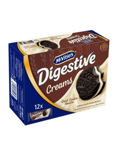 McVities Digestive Cream Dar Cookie Vanilla Biscuit Cream Filled Wheat Biscuit 12X40gms