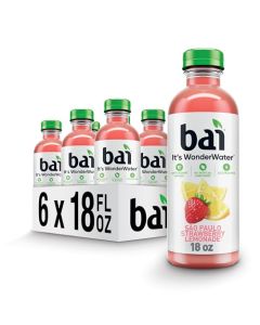 Bai Antioxidant Infused Water Beverage So Paulo Strawberry Lemonade with Vitamin C and No Artificial Sweeteners 18 Fluid Ounce Bottle 6 Pack