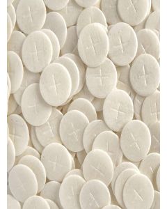 Altar Bread 1 1/8" Whole Wheat Cross Design 300 Communion Hosts
