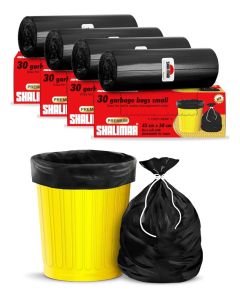 Shalimar 120 Pcs - 5 Gallon Garbage Bag, Lavender Fragrance – Leak-Proof Dustbin/Trash/Waste Bags – 43 x 50 cm – Fits 4 to 5 Gallon Bins – Black