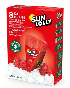 Sunlolly Strawberry Lolly for Home Freezing 60ml x 8