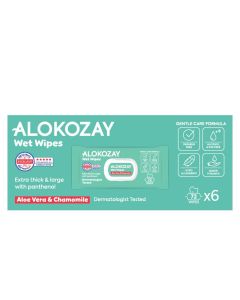 Baby Wet Wipes Aloe-Vera And Camomile 6 x 72 Wipes