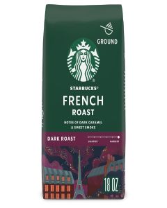 Starbucks Ground Coffee, Dark Roast Hot or Iced Coffee, French Roast, 18 oz