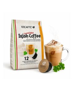 Irish Coffee with Sugar Capsules / Compatible with Dolce Gusto® Coffee Machines / Premium Irish-Style Flavoured Coffee / Sweetened Coffee Beverage / 12 Capsules Pack / Rich Aroma & Café-Style Taste