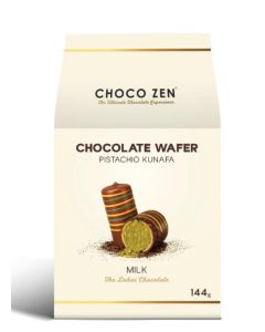Choco Zen Pistachio Kunafa Milk Chocolate Wafer Rolls 144g
