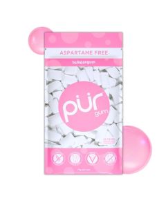 PUR Gum Aspartame Free Chewing Gum 100 Xylitol Natural Bubblegum Flavored Gum 55 Pieces Pack of 1