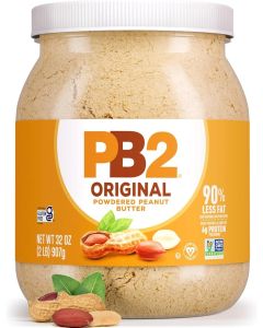 PB2 Original Powdered Peanut Butter - 2LB Jar, Gluten Free, Low-Carb, Keto Friendly, 6G Protein, 90% Less Fat