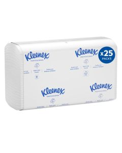 Kleenex Professional Premiere Towels Bulk 13253 FastDrying Absorbency Pockets Trifold White 120 SheetsPack 25 PacksCase 3000 Sheet Total