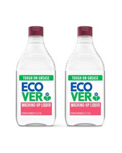 Ecover Sensitive Dishwashing Liquid Pomegranate & Fig Pack of 2 x 450ml / Plant Based Eco Friendly Dish Soap for Sensitive Hands / Biodegradable Grease Cutting Washing Liquid UAE