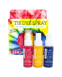 SEI Primary Tie Dye Kit 3 Pack PreMixed Spray Tie Dye Kit EasytoUse NonToxic Fabric Dye in Red Yellow and Blue Shake and Spray