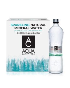 Aqua Carpatica Sparkling Mineral Water 750ml Pack / Naturally Carbonated / Low Sodium Water