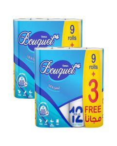 Toilet Tissue Pack of 12 White x 2