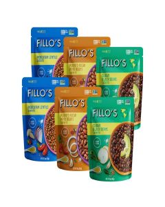 Fillo's Beans, Ready to Eat Beans & Lentils Variety Pk, Gluten Free, 6 Pk