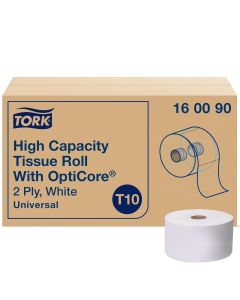 Tork OptiCore Midsize Toilet Paper Roll White T10 Universal 2ply 12 x 2000 sheets 160090