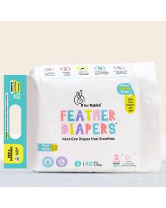 R for Rabbit Feather Diapers - Small Size (48 Pack)