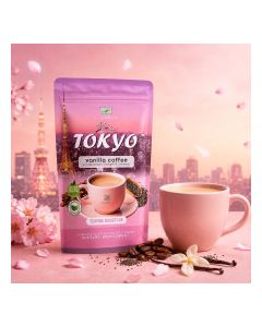 Tokyo Vanilla Coffee Keto Friendly Instant Coffee with Glutathione, Collagen and Chia Seeds