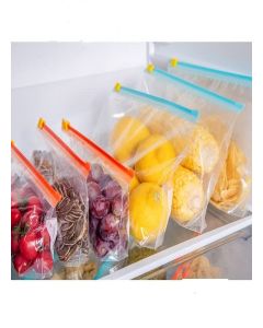 pristu Zip lock Pouches, Zip lock Bag For Storage, Freezer RE-USABLE Zipper Bags, Ziplock Bags For Fridge Storage, Zip lock bags Medium (9"X 10") (20 Ziplock Pouch)