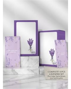 4 Pcs 30 Pieces Multipurpose Portable Pure Lavender Herbal Cleansing Wipes Skin Friendly Makeup Remover Cotton Towel for Outdoor Travel 20x15 cm
