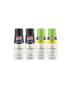 SodaStream Pepsi Starry Zero Sugar Beverage Mix Variety Pack 440ml Pack of 4