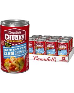 Campbells Chunky Soup Manhattan Clam Chowder 188 oz can Case of 12