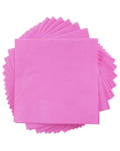 JAM PAPER Small Beverage Napkins 5 x 5 Pink 50Pack