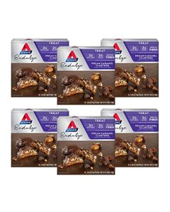 Atkins Pecan Caramel Clusters Dessert Favorite High in Fiber Low Carb 2g Sugar 60 Count