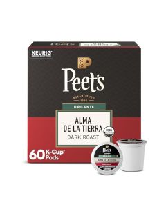 Peets Coffee USDA Organic Dark Roast Keurig KCup Pods 100 Arabica Coffee Alma de la Tierra 60 Count 6 Boxes of 10 Pods