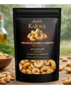 Kajoul Premium W180 Jumbo Cashews – Extra Large Whole, Pure & Natural