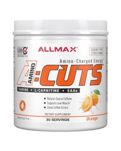 ALLMAX Nutrition AMINOCUTS ACUTS AminoCharged Energy Drink with Taurine LCarnitine Green Coffee Bean Extract Orange 30 Servings