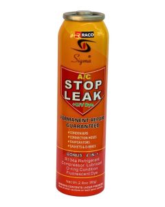 RACO Sigma Car Air Conditioner Stop Leak+ U/V Dye Permanent Repair of Condensers, Connection Hoses, Evaporators, Gaskets & O-Rings 80g