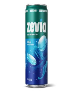 Zevia Zero Calorie Soda, Cola, 12 Ounce Sleek Can