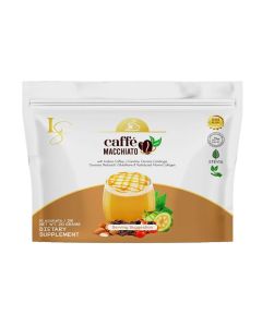 LuxeSlim Caffé Macchiato – Premium Arabica Coffee with Glutathione & Collagen (10 Sachets x 21g) – Sugar-Free, Dietary Supplement