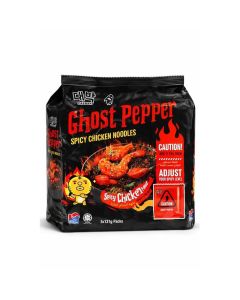 Daebak Ghost Pepper Spicy Chicken Dry Black Instant Noodles- 4X131gms