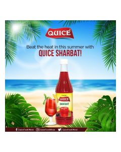 Quice Rooh E Shireen Rose Flavored Syrup Drink Concentrate - 800ml