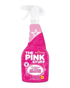 The Pink Stuff Miracle Laundry Oxi Stain Remover Spray – Pre-Treatment Fabric Cleaner for Tough Stains, Gentle on Fabrics, Suitable for Whites & Colours, Vegan Laundry Care