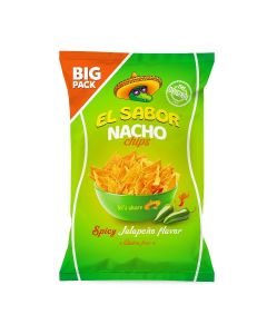 Nacho Chips Spicy Jalapeno 180G, Corn Tortilla Chips For Dips Parties And Snacking