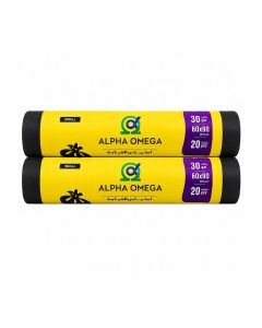 Alpha Omega 30 Gallon Large Garbage Bags Outdoor Lawn Leaf Bags, Pack of 2