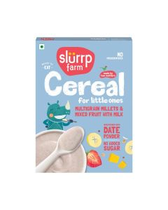 Slurrp Farm Multigrain Millets & Mixed Fruits Instant Cereal with Milk, 200g