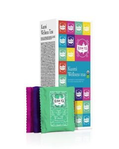 Kusmi Tea - Organic Tea Gift Set - Sampler Assortment Variety Box - Gift Idea for Men and Women - Green Tea, Herbal Tea, Detox - A Selection of 6 Recipes - 24 Tea Bags - Kusmi Wellness Set