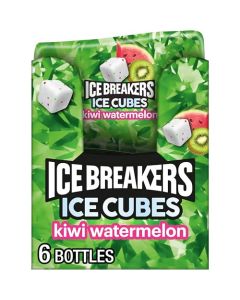 ICE BREAKERS Ice Cubes Kiwi Watermelon Flavored Sugar Free Chewing Gum Bottles 324 oz 6 Count 40 Pieces