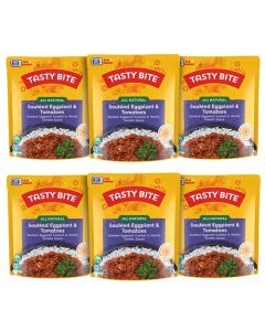 Tasty Bite Punjab Eggplant 10 Ounce Pack of 6 Ready to Eat Microwavable Entree Vegan Sweet Spicy Packaging May Vary