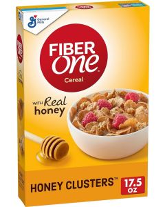 Fiber One Honey Clusters Breakfast Cereal with Real Honey, 17.5 oz